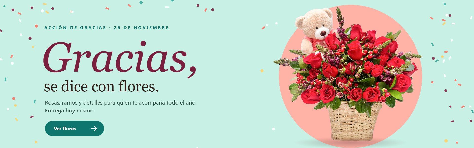 Flores para dar gracias con entrega hoy mismo