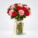 Florero con rosas y claveles rojos – Floristerías en Barranquilla